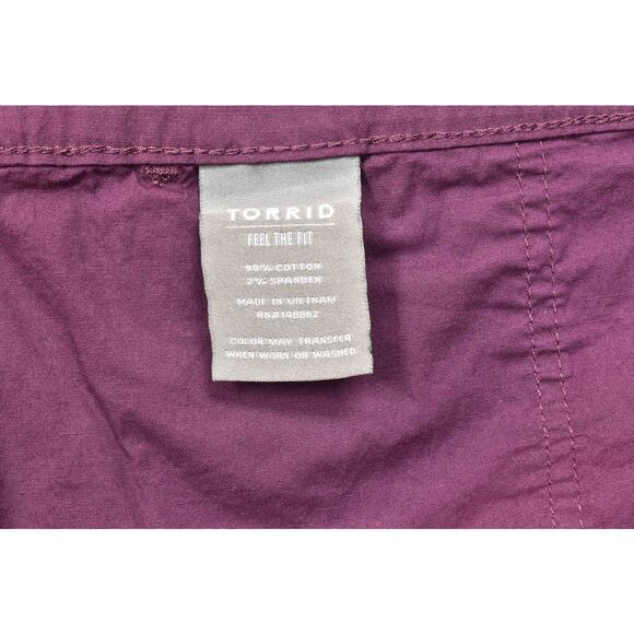 NEW Torrid 4TIE Poplin Pant Plus Size 5X Purple Pull On Drawstring NEW NWT - Picture 8 of 8